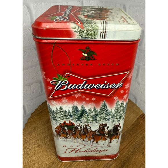 2007 Budweiser Collectible Tin, Empty Aluminum Bottles & Press Board Coasters - Picture 6 of 11
